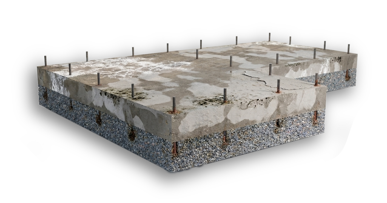 Concrete slab cross-section