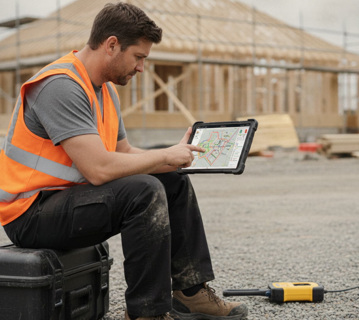 Records and BYDA review for build over sewer application