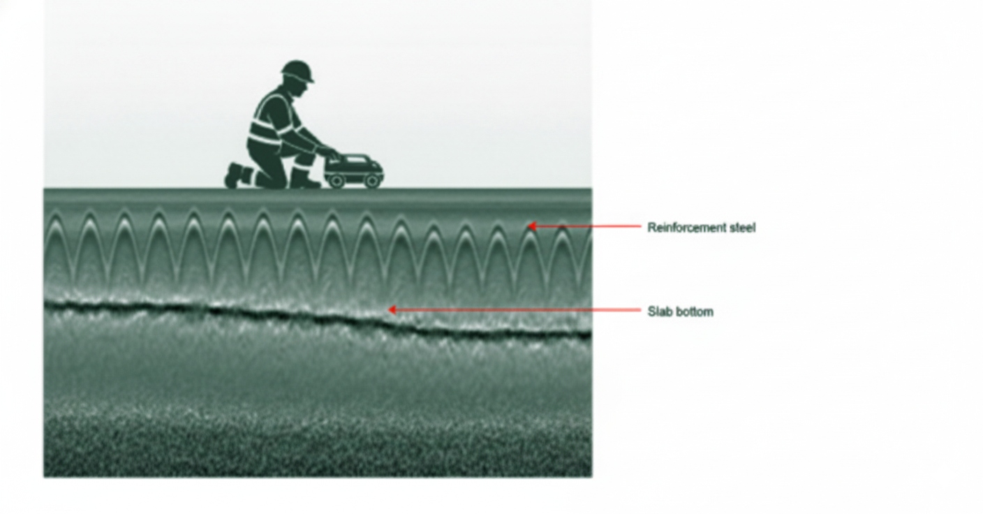 GPR B-scan technical image